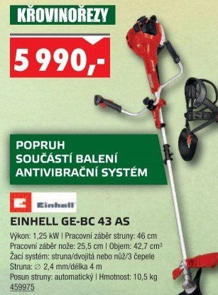 Křovinořez benzínový Einhell GE - BC 43 AS