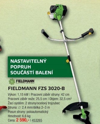 Benzinový křovinořez Fieldmann FZS 3020-B
