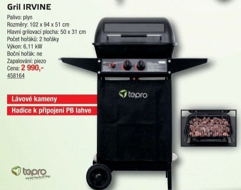 Plynový gril Irvine Tepro