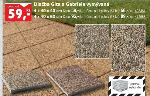 Vymývaná dlaždice