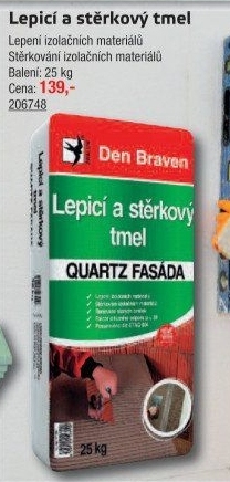 Lepicí a stěrkový tmel Quartz Fasáda Den Braven