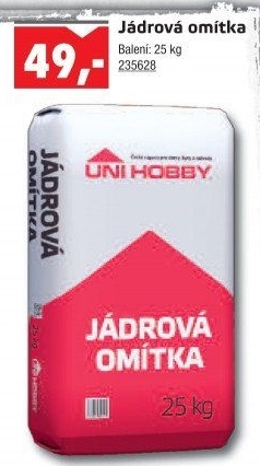 Jádrová omítka Uni Hobby