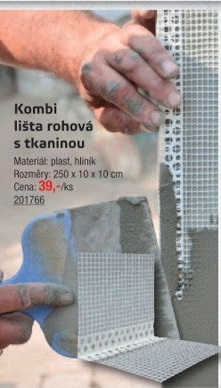 Rohová lišta s tkaninou Den Braven