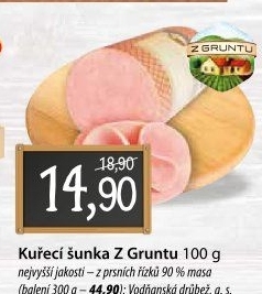 Šunka kuřecí prsní nejvyšší jakosti Z Gruntu