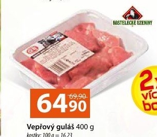 Maso na guláš vepřové Kostelecké uzeniny