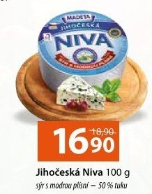 Sýr Niva Jihočeská 50% Madeta