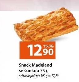 Snack Madeland se šunkou Madeta