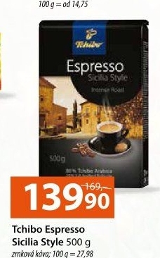 Zrnková káva Tchibo Espresso Sicilia style