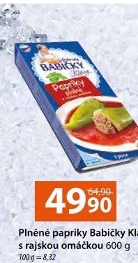 Papriky plněné v rajské omáčce mražené Dobroty babičky Kláry