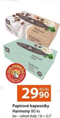 Kapesníčky papírové Harmony - box