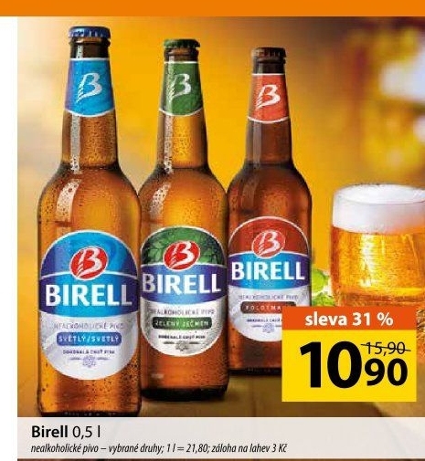 Nealkoholické pivo Birell