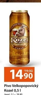Pivo černé výčepní 10° Velkopopovický Kozel