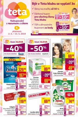 akční leták Teta drogerie 2.5.2019-13.5.2019