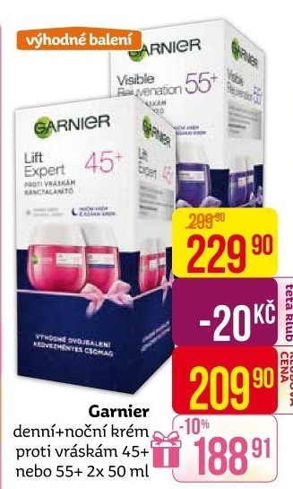 Balení krém denní a noční proti vráskám Garnier