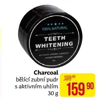 Bělící pudr na zuby Charcoal