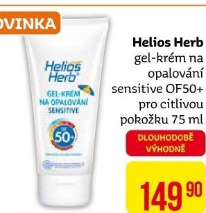 Gel-krém na opalování Sensitive OF 50+ Helios Herb