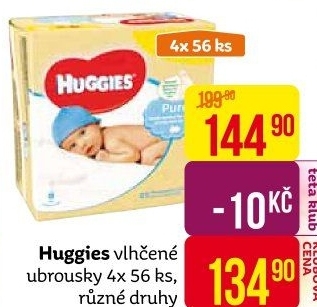 Vlhčené ubrousky dětské Huggies