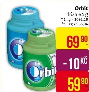 Žvýkačky Orbit