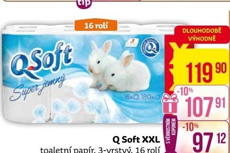 Toaletní papír 3vrstvý Q Soft
