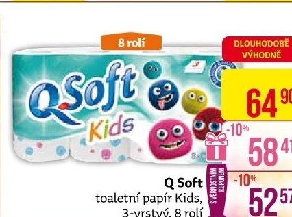 Toaletní papír 3vrstvý Kids Q Soft