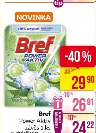 WC blok tuhý Power Aktiv Bref