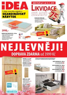 akční leták IDEA nábytek 1.5.2019-14.5.2019