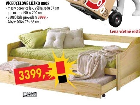 Jednolůžko s přistýlkou LAURA