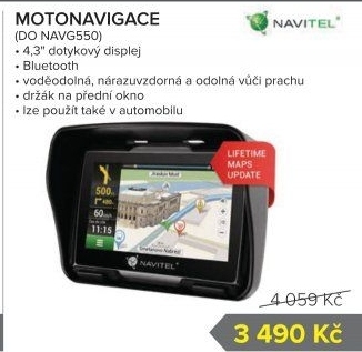 Navigace na motocykl Navitel G550