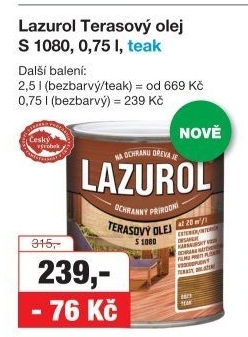 LAZUROL TERASOVÝ OLEJ
