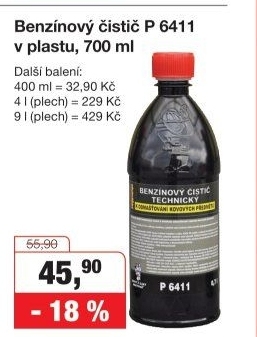 BENZÍNOVÝ ČISTIČ PLASTŮ