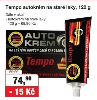 Pasta na autolaky Tempo