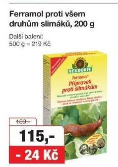 Prostředek k hubení slimáků Ferramol Neudorff