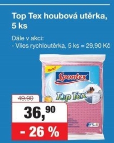 Utěrka houbová Top Tex Spontex