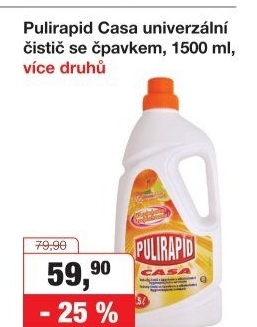 Čistič univerzální se čpavkem Casa Pulirapid
