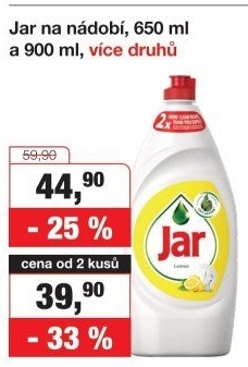 Prostředek na nádobí Jar