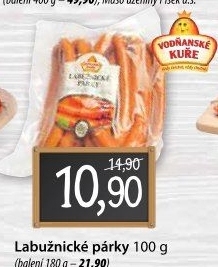 Párky labužnické Vodňanské kuře