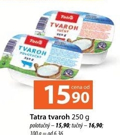 Tvaroh polotučný 3,5% Tatra
