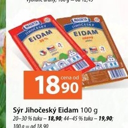 Sýr Eidam Jihočeský 20% Madeta