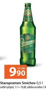 Pivo světlé výčepní 10° Smíchov Staropramen