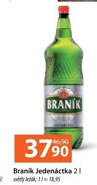 Pivo světlý ležák 11° Jedenáctka Braník