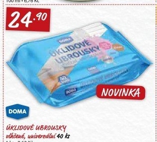 Vlhčené ubrousky univerzální Doma