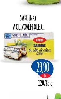 Sardinky v oleji Coop