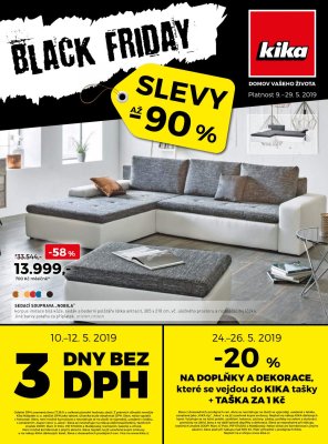 akční leták Kika nábytek 9.5.2019-29.5.2019