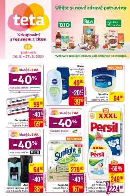 akční leták Teta drogerie 16.5.2019-27.5.2019