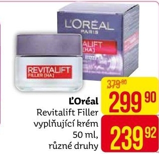 Krém pleťový proti vráskám Revitalift Filler L'