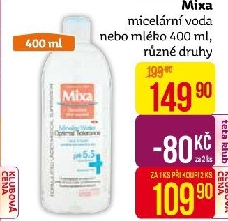 Micelární voda Mixa