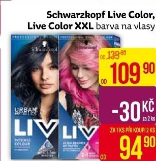 Barva na vlasy Live Colour Schwarzkopf