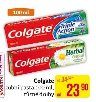 Pasty na zuby Colgate