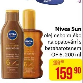 Olej na opalování ve spreji s betakarotenem OF 6 Sun Nivea