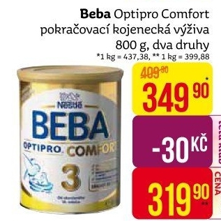 Mléčná výživa Beba Optipro Comfort Nestlé